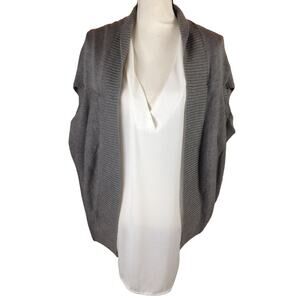Banana Republic Cardigan Sweater Grey Knit Open Front Draped Casual XS
